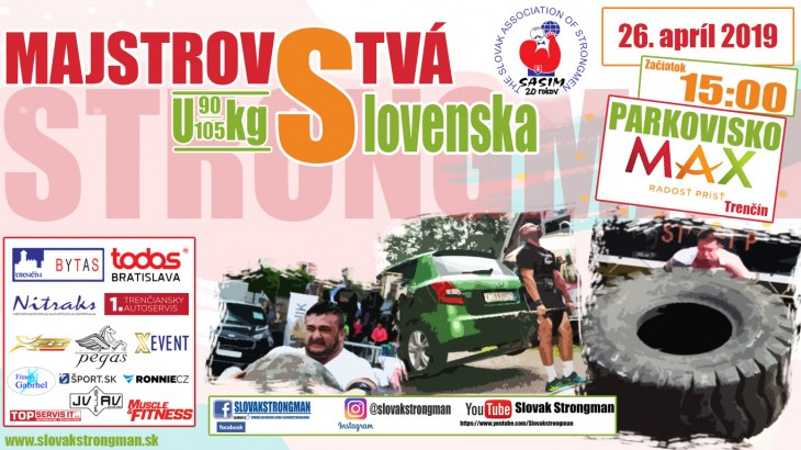 Majstrovstvá Slovenska silných mužov do 90 a do 105 kilogramov v nákupnom centre OC MAX Trenčín