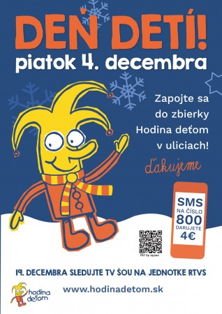 Celoslovenská pokladničková zbierka Hodina deťom už 4.decembra v nákupnom centre OC MAX Poprad