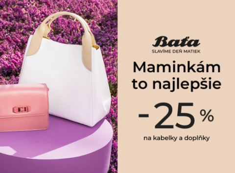 Deň matiek - zľava 25% na kabelky a doplnky