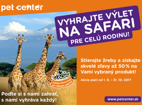 Vyhrajte výlet na SAFARI a zľavy až 50 % na 1 vybraný produkt.