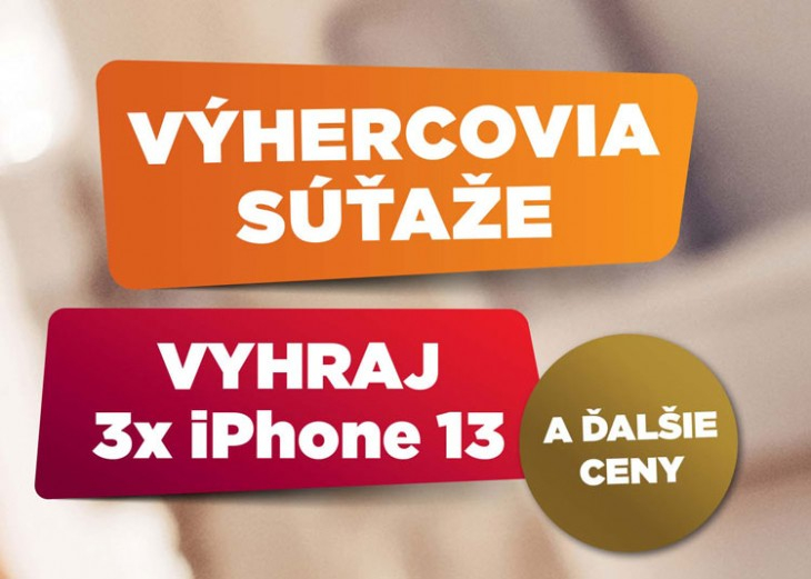 VÝHERCOVIA SÚŤAŽE Vyhraj 3x iPhone 13 a ďalšie ceny v nákupnom centre OC MAX Poprad