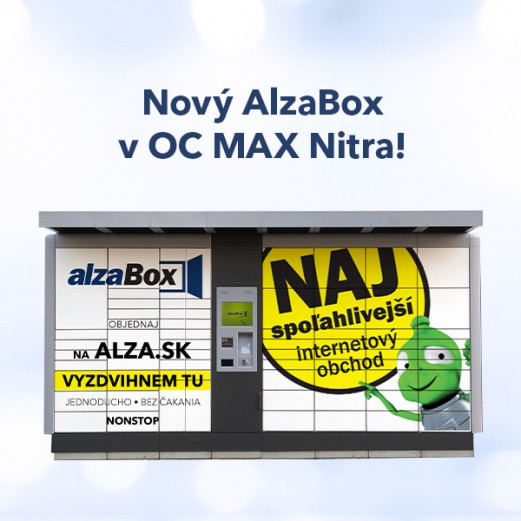 Nový AlzaBox v Max Nitra v nákupnom centre OC MAX Nitra