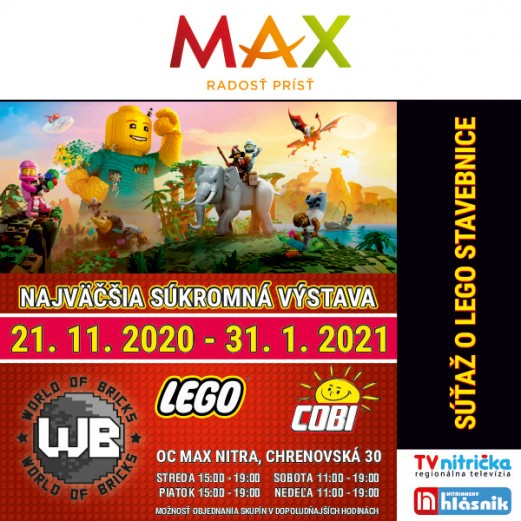 Najväčšia súkromná výstava LEGO modelov v MAXe Nitra v nákupnom centre OC MAX Nitra