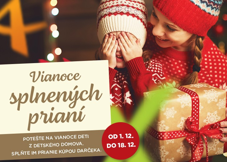 Vianoce splnených prianí v nákupnom centre OC MAX Nitra