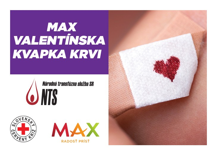 MAX VALENTÍNSKA KVAPKA KRVI v nákupnom centre OC MAX Nitra