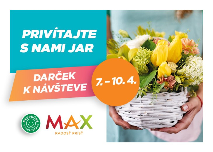 Privítajte s nami jar v nákupnom centre OC MAX Nitra