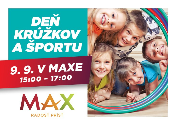 Deň krúžkov a športu v nákupnom centre OC MAX Nitra