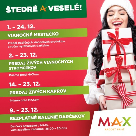 Vianočné mestečko v MAXe! v nákupnom centre OC MAX Nitra