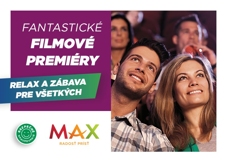 Fantastické filmové premiéry v kine CINEMAX v nákupnom centre OC MAX Trenčín