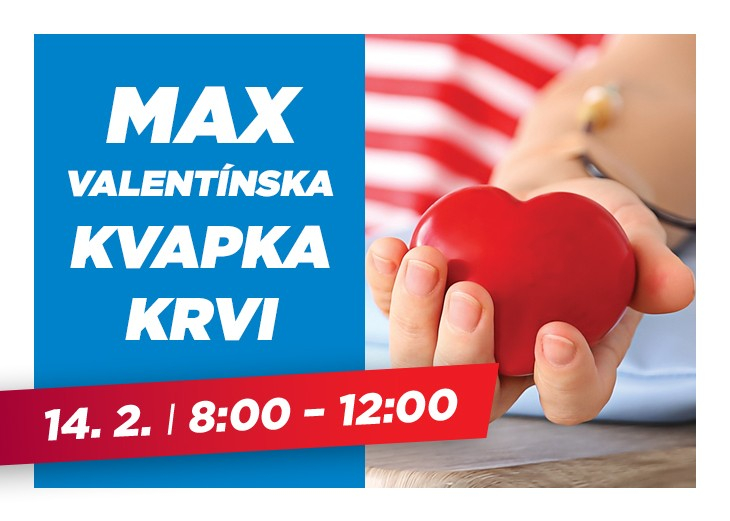 Valentínska kvapka krvi v nákupnom centre OC MAX Trenčín