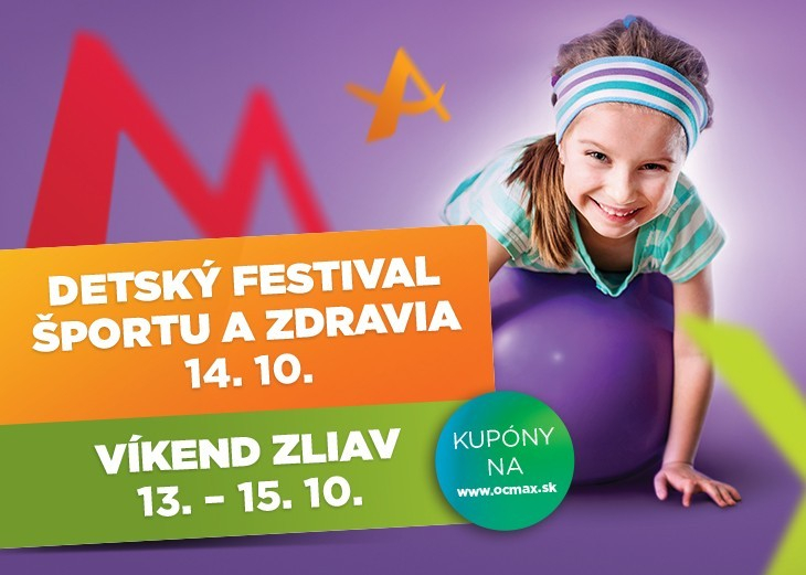 Detský festival športu a zdravia MAX Trenčín v nákupnom centre OC MAX Trenčín