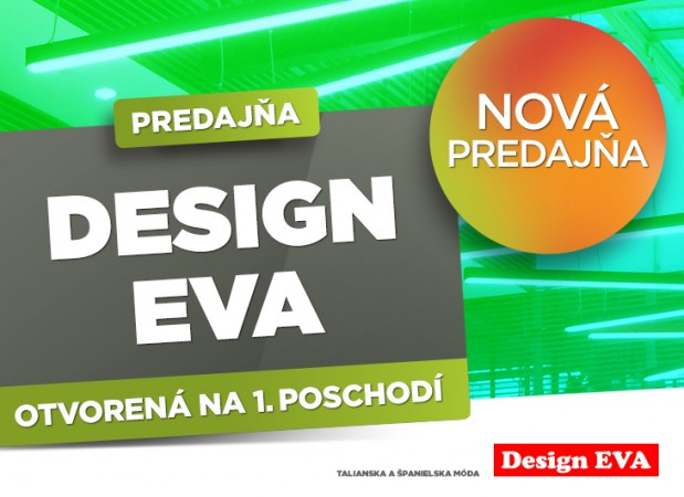 Nová predajňa Design Eva na 1. poschodí v nákupnom centre OC MAX Trenčín