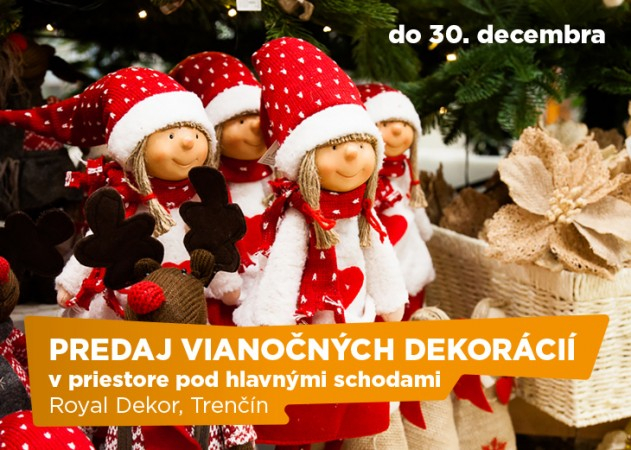 Predaj vianočných dekorácií v nákupnom centre OC MAX Trenčín