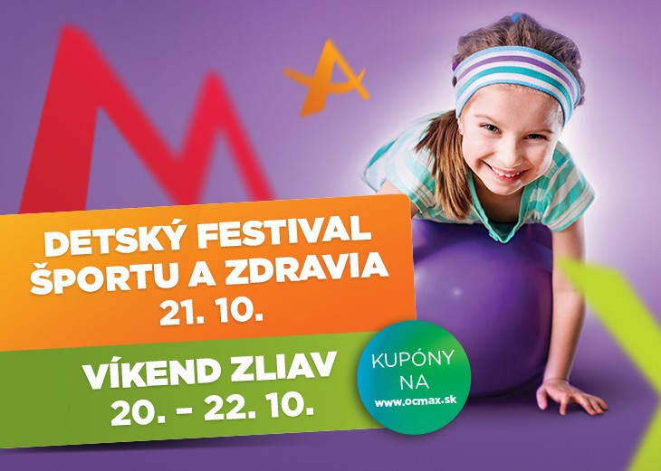 Detský festival športu a zdravia v nákupnom centre OC MAX Trnava