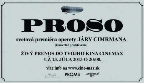 PROSO - svetová premiéra operety Járy Cimrmana v nákupnom centre OC MAX Nitra