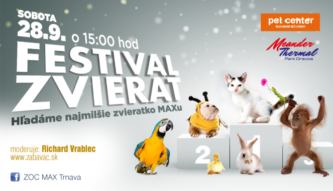 Festival zvierat v nákupnom centre OC MAX Trnava