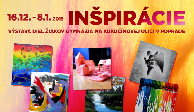 Inšpirácie - výstava diel žiakov gymnázia v nákupnom centre OC MAX Poprad