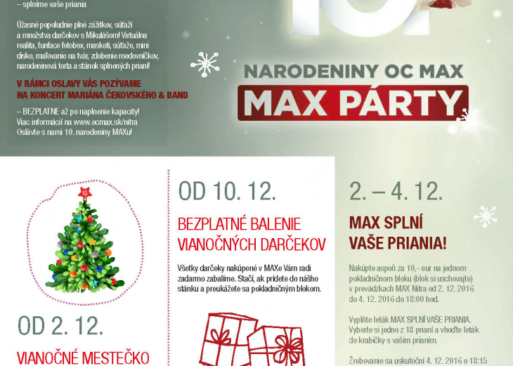 Inšpirujte sa našim zimným vydaním časopisu MAX v nákupnom centre OC MAX Nitra - fotografia č. 1