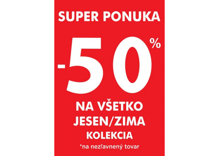-50% v Kenvelo, Obchodné a nákupné centrum MAX Poprad 