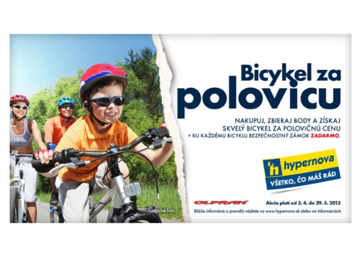 Bicykel za POLOVICU, Obchodné a nákupné centrum MAX Poprad 