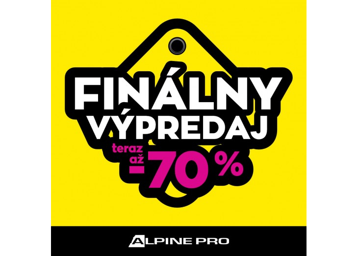 Finálny výpredaj v ALPINE PRO! Zľavy až do výśky 70%, Obchodné a nákupné centrum MAX Poprad 