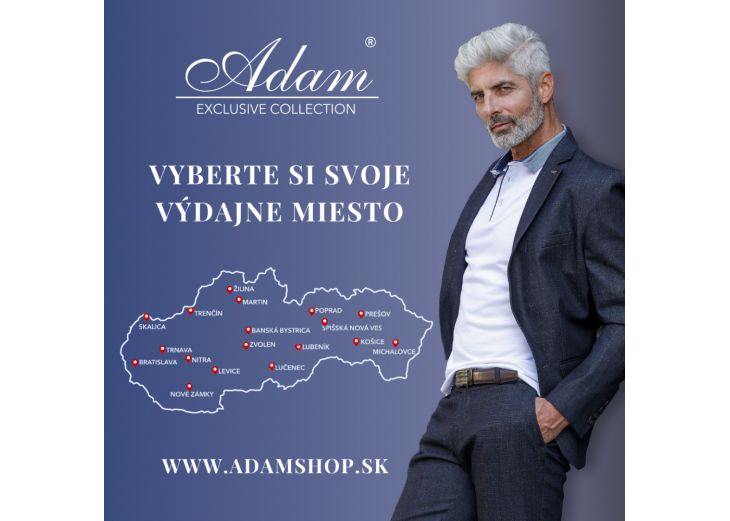 Doplňte si šatník, máte možnosť využiť výdajné miesta v sieti predajní ADAM., Obchodné a nákupné centrum MAX Poprad 