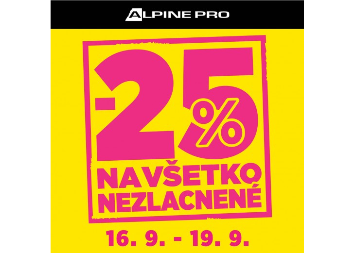 ZĽAVA 25% v predajni ALPINE PRO!, Obchodné a nákupné centrum MAX Poprad 
