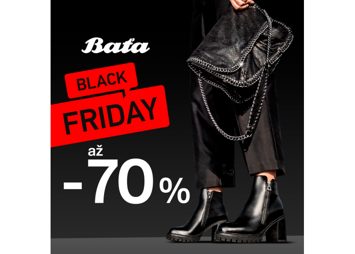 Black Friday v predajni Baťa až do nedele 28.11., Obchodné a nákupné centrum MAX Poprad 