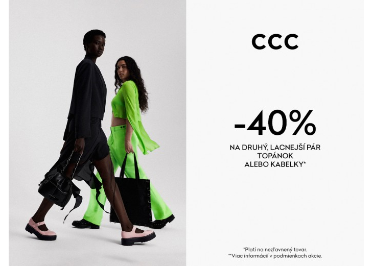 Topánky na jeseň a k ním štýlová kabelka v predajni CCC so zľavou -40%, Obchodné a nákupné centrum MAX Poprad 