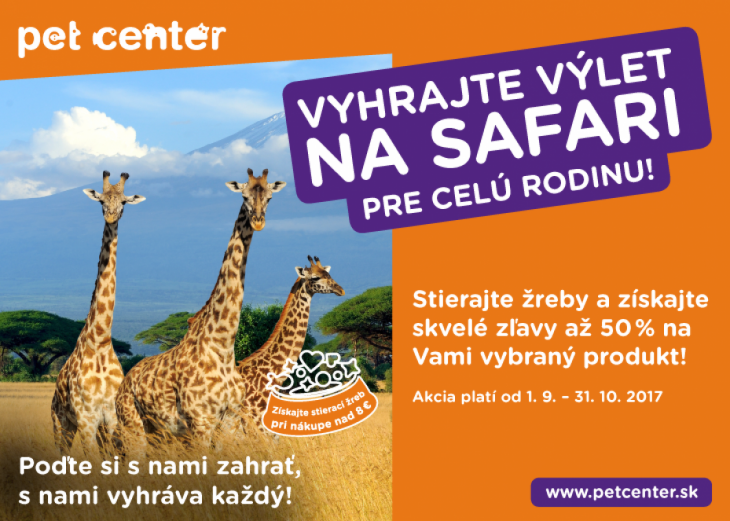 Vyhrajte výlet na SAFARI a zľavy až 50 % na 1 vybraný produkt., Obchodné a nákupné centrum MAX Nitra