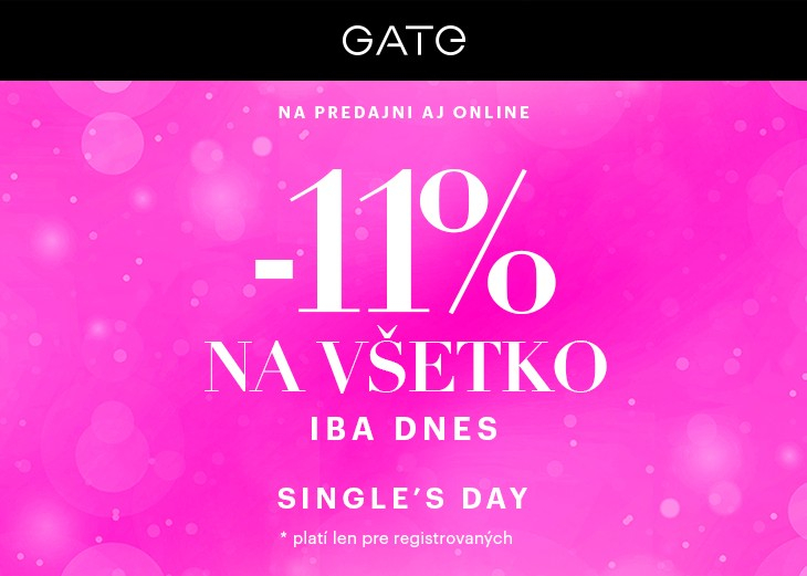 11% zľava na všetky módne kúsky v GATE, Obchodné a nákupné centrum MAX Nitra