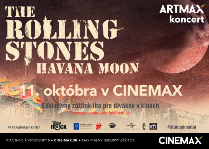 Havana Moon - záznam koncertu kapely Rolling Stones, Obchodné a nákupné centrum MAX Nitra