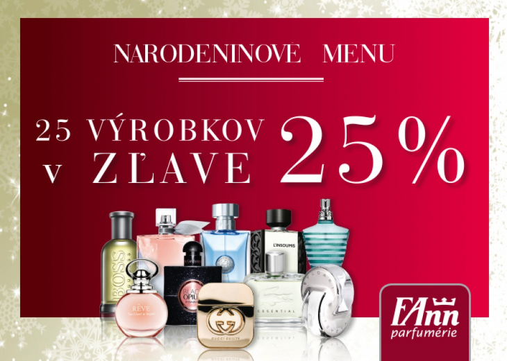 Narodeninové menu od Fann Parfumérie, Obchodné a nákupné centrum MAX Nitra