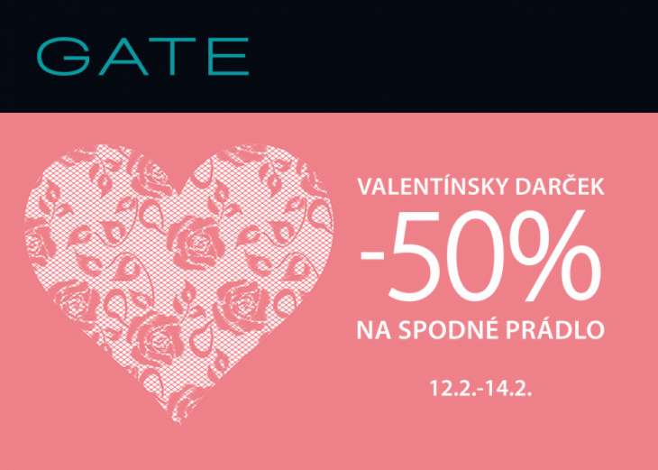 Valentínsky darček od GATE, Obchodné a nákupné centrum MAX Trenčín