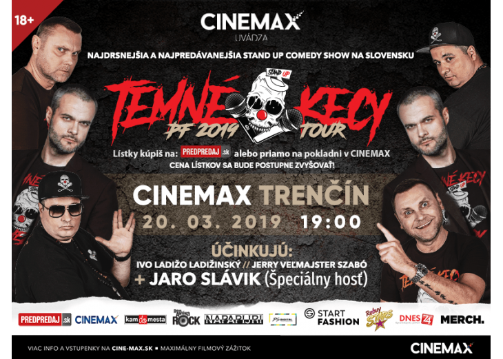 TEMNÉ KECY opäť v Cinemax Trenčín - už v stredu 20.3 o 19:00., Obchodné a nákupné centrum MAX Trenčín