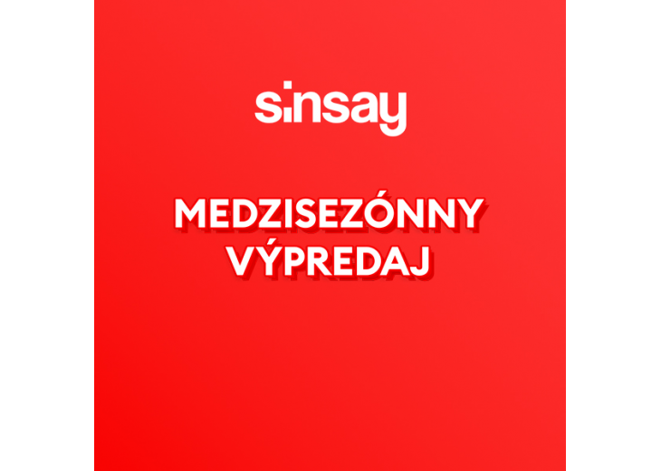 Medzisezónny výpredaj v SINSAY stále trvá, Obchodné a nákupné centrum MAX Trenčín