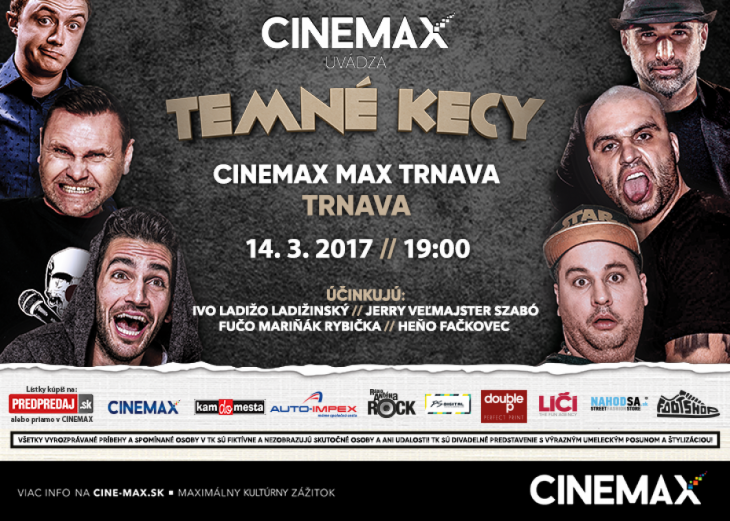 Najtemnejšia a najdrsnejšiea stand-up show sa vracia do MAX-u, Obchodné a nákupné centrum MAX Trnava