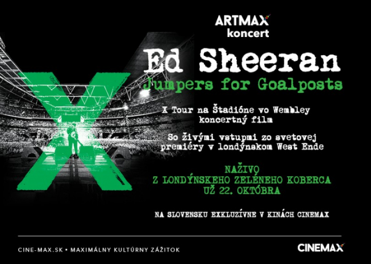 Ed Sheeran -  Artmax koncert už 22.10., Obchodné a nákupné centrum MAX Trnava