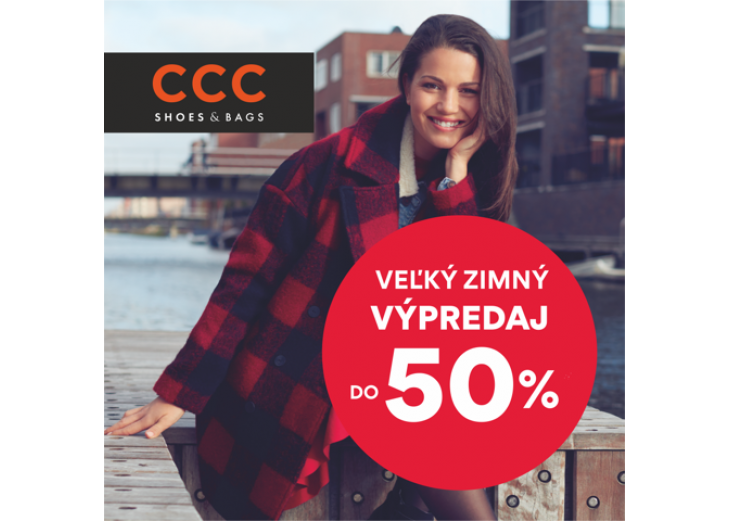 Veľký zimný výpredaj v CCC, Obchodné a nákupné centrum MAX Trnava