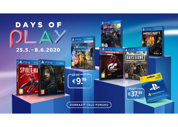 DAYS OF PLAY je skvelá ponuka najlepších produktov od PlayStation, Obchodné a nákupné centrum MAX Trnava