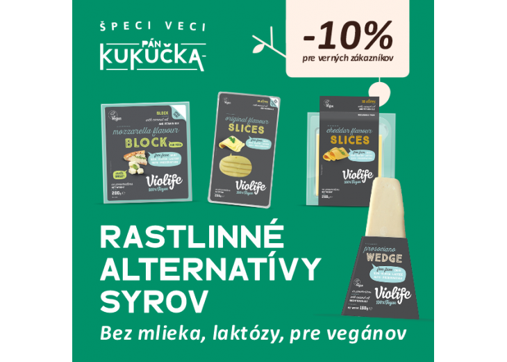 Rastlinné syry sú vhodné pre vegánov alebo pre ľudi s intoleranciou na laktózu či mlieko, Obchodné a nákupné centrum MAX Trnava