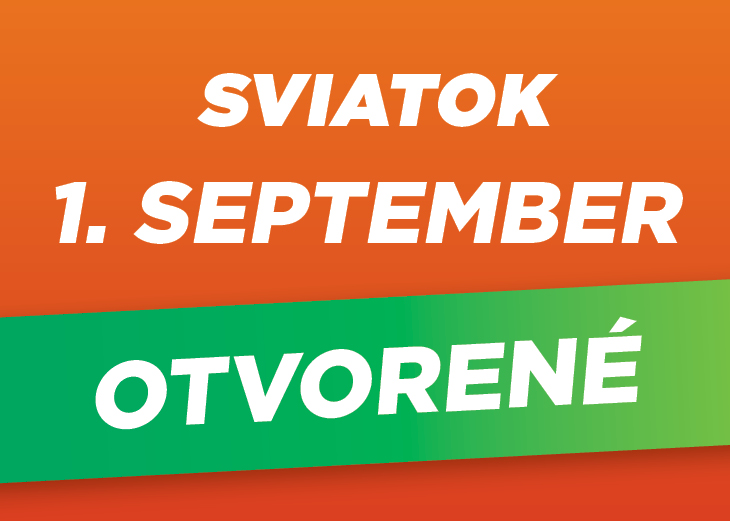 1. septembra sme tu pre vás!