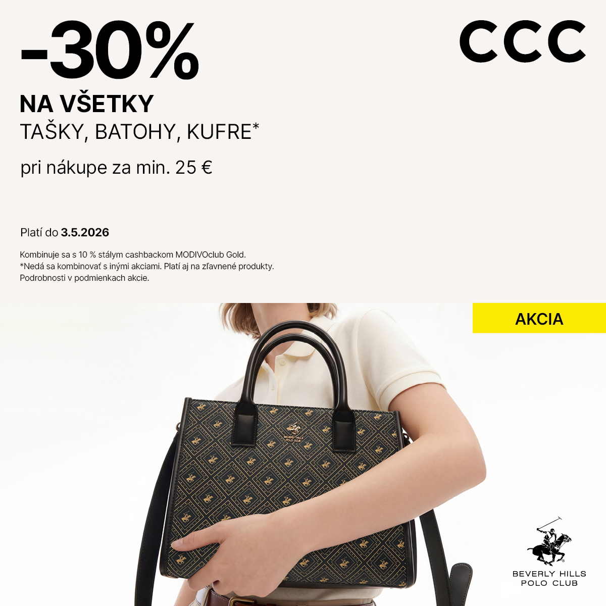 -30 % na kabelky v CCC!