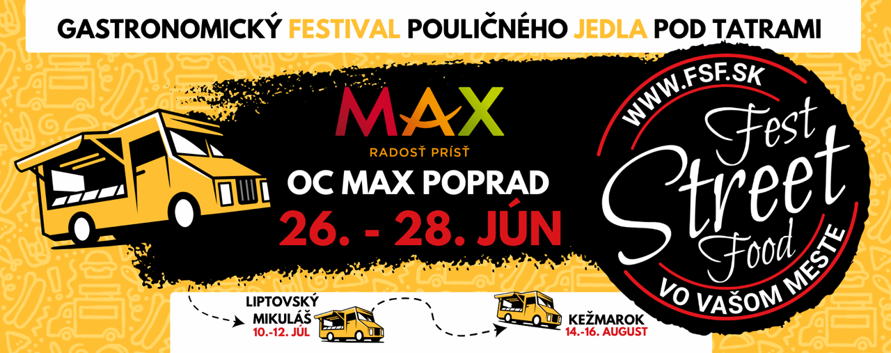Fest Street Food prichádza do MAX Poprad